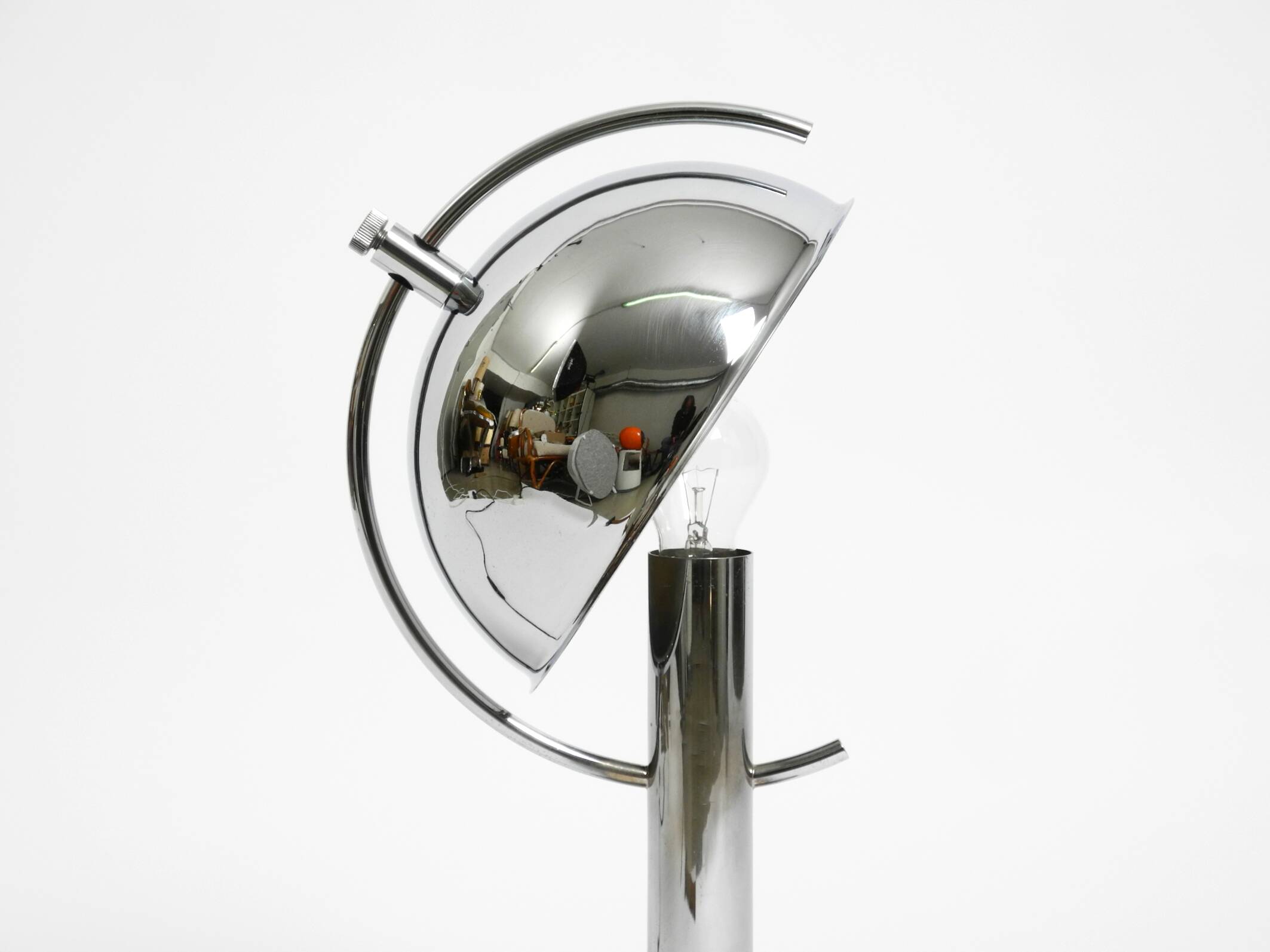 Large exceptional 1960s chrome table lamp by Gebrüder Cosack