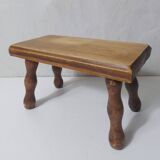 ancien petit Banc en bois marche pied vintage