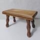 Antique small wooden bench, vintage step stool
