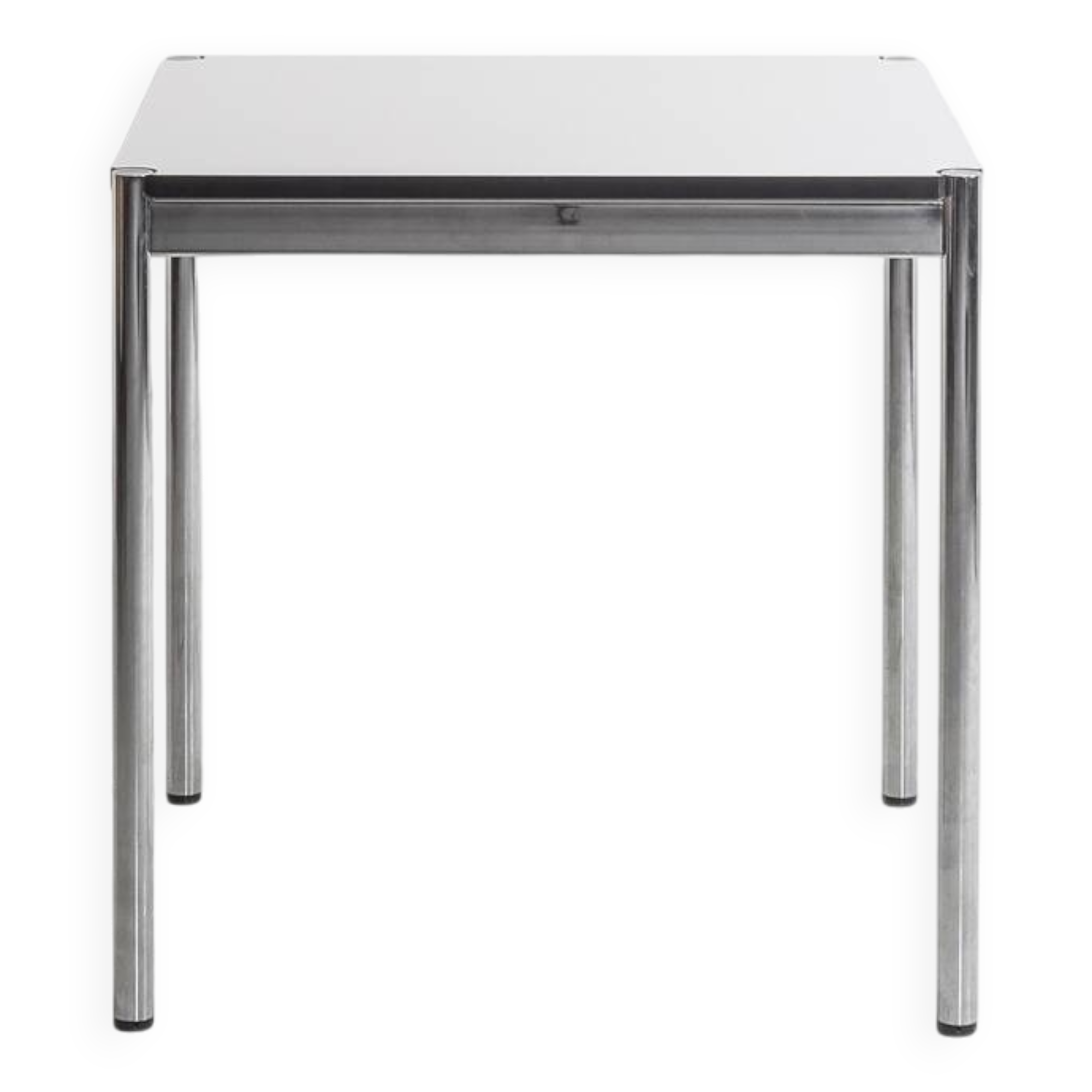Square table in chromed steel - USM Haller