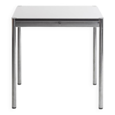 Square table in chromed steel - USM Haller