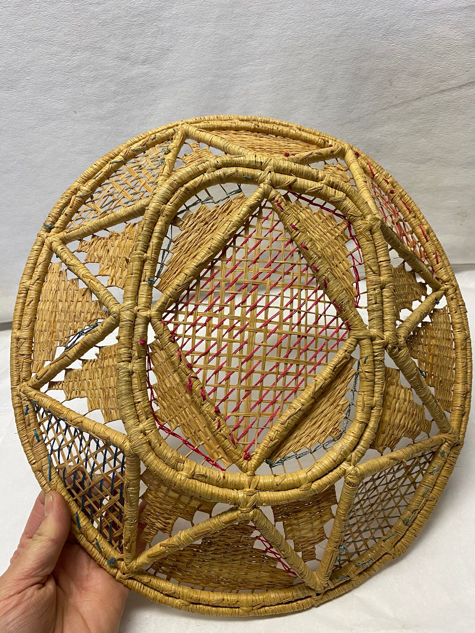 Vintage wicker handmade basket