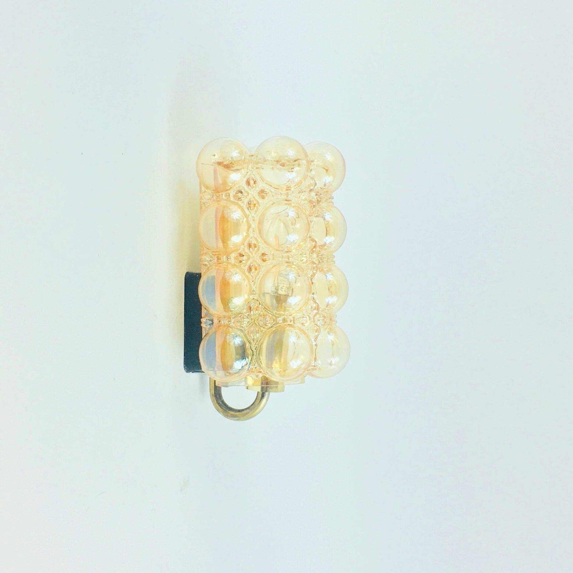 Pair Of Mid Century Bubble Glass Wall Lights - H. Tynell for Limburg, 1960s