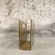 Vintage magazine rack in plexiglass and cane.
