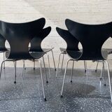 Suite of 6 chairs model gull by arne jacobsen for fritz hansen
