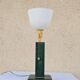 1940 Lamp Leather & Golden Brass Maison Chalmette in Paris Ht 55 cm