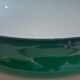Vintage suspension lamp in emerald green opaline