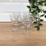 Set of 6 small liquor glasses