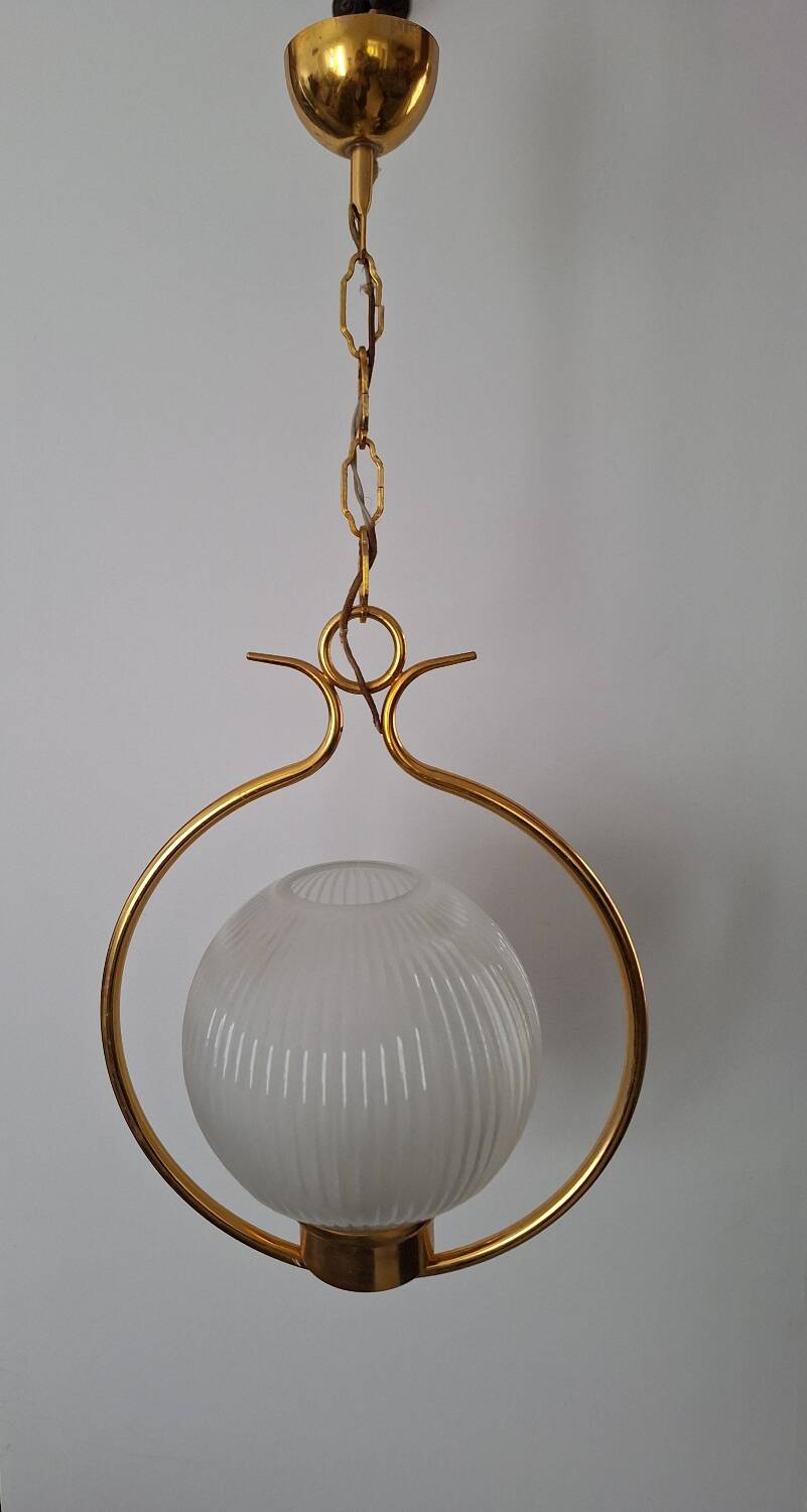 Hollywood regency sphere pendant light
