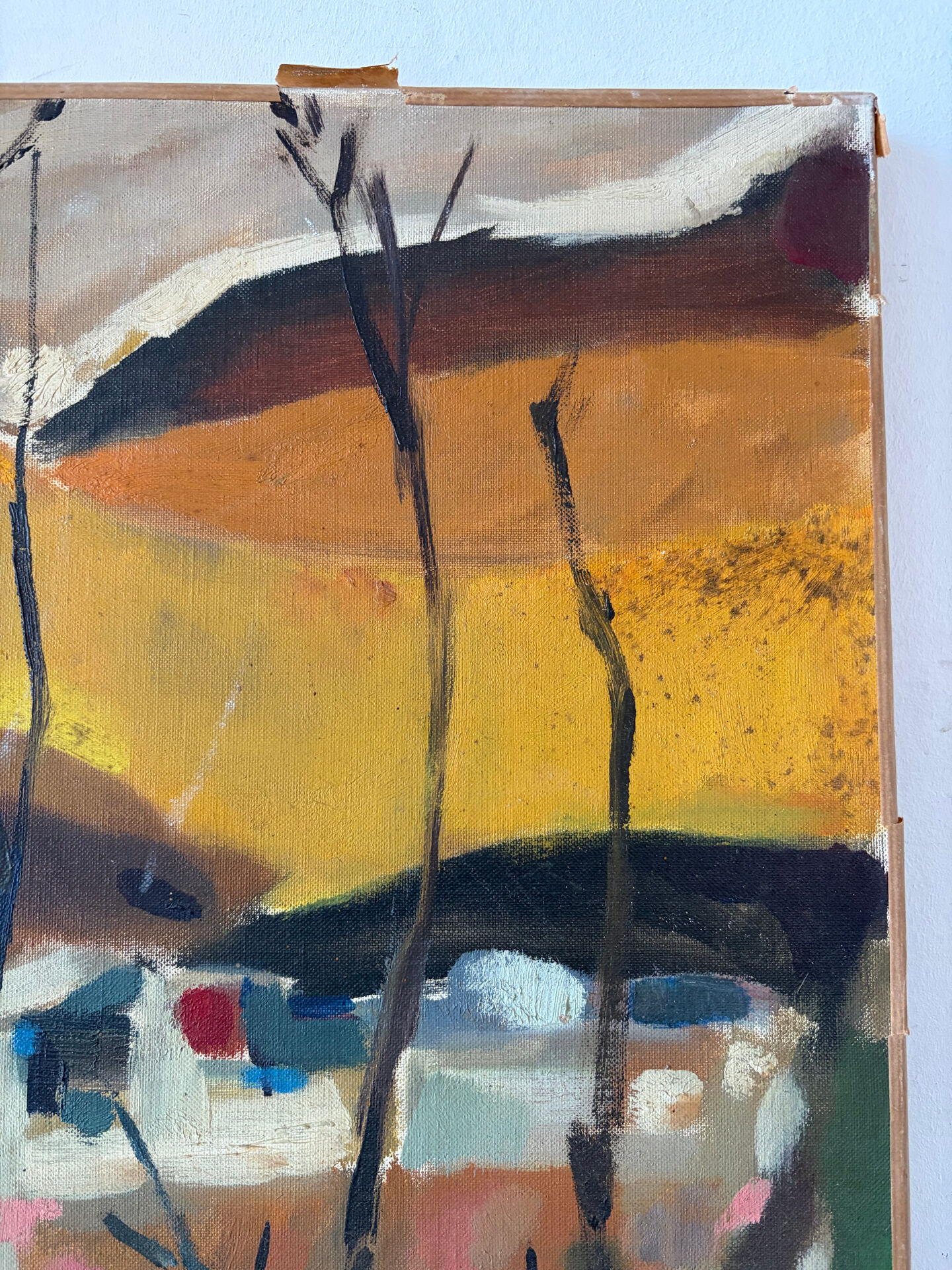 Paysage du sud ouest, huile sur toile