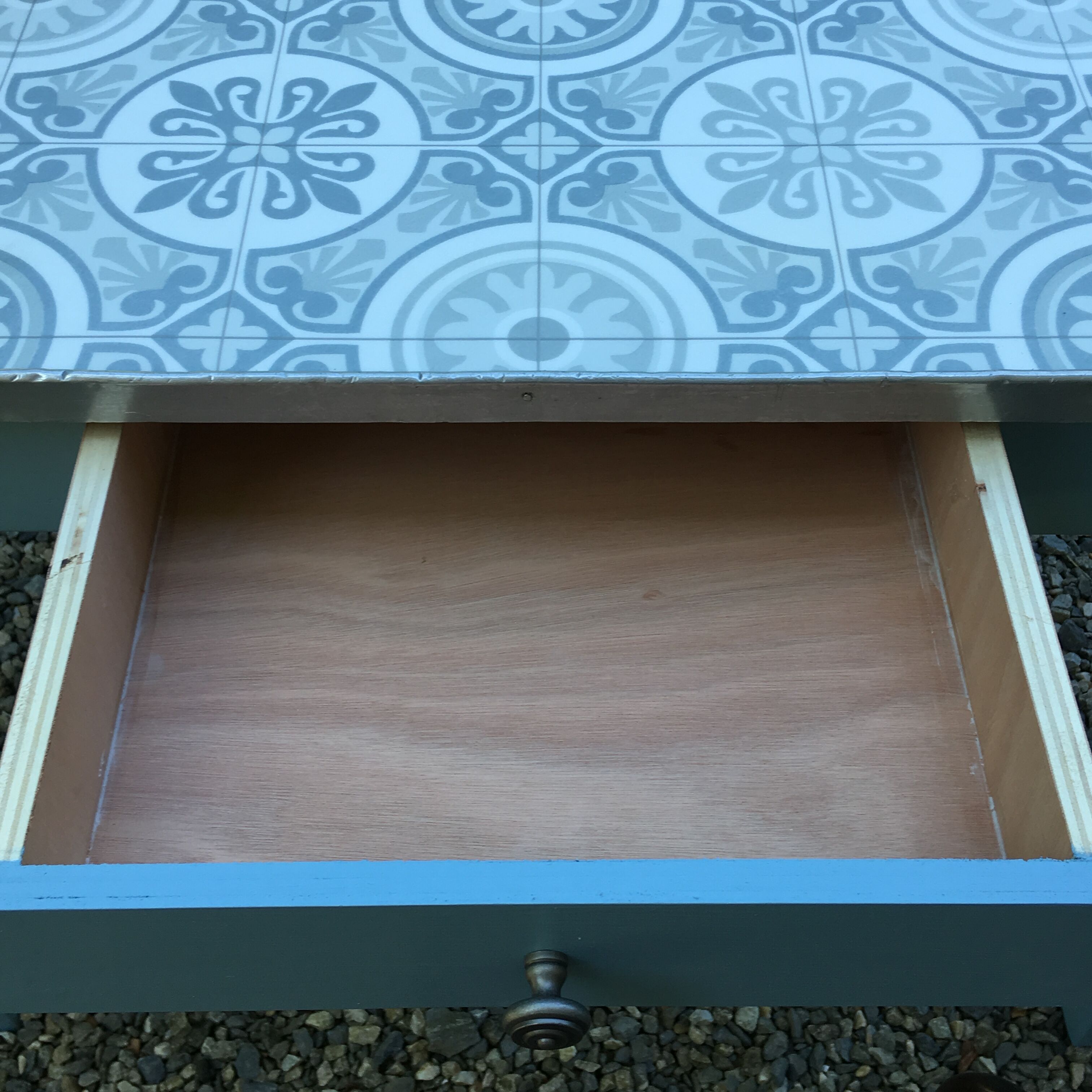 Restored wooden kitchen table
