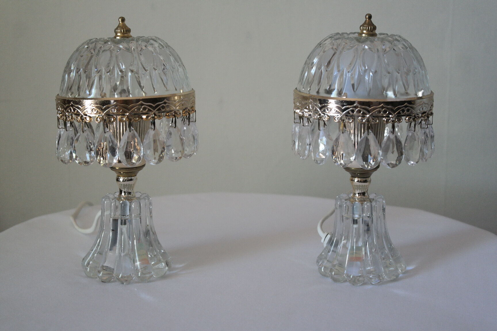 Vintage stamped table lamps