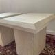 Duo of vintage travertine coffee tables and side tables