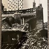 Photograph black and white silver print circa 1970 architecture