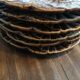 Series of 6 seafood plates oysters in Sarreguemines barbotine