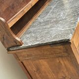Grand buffet, meuble de toilette ancienne à dessus de marbre XIXe