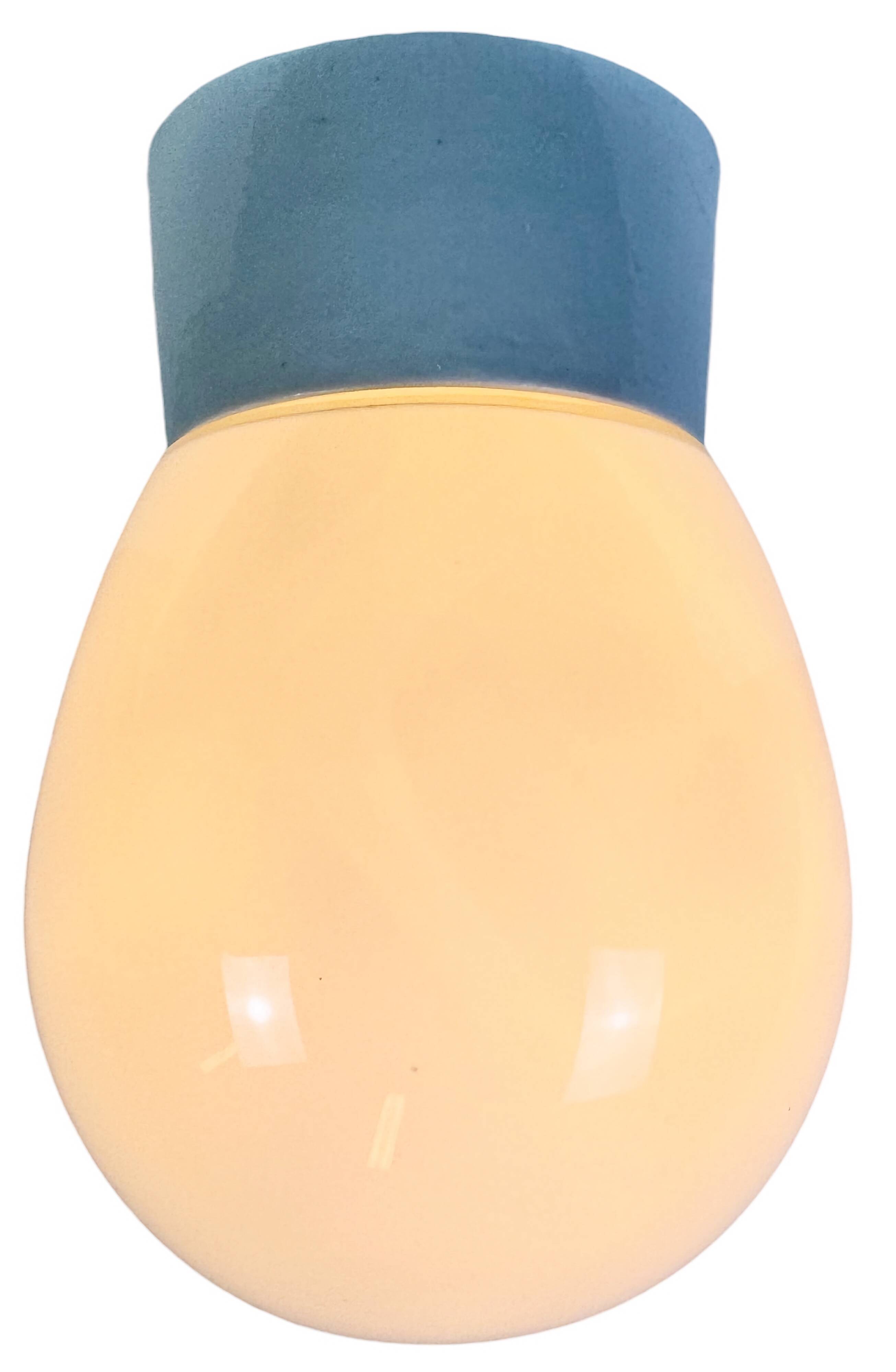 Vintage White Porcelain Ceiling Light, 1970s