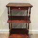 Small table in mahogany, leather and brass