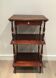 Small table in mahogany, leather and brass