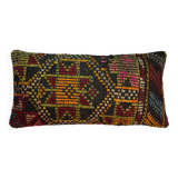 Vintage turkish kilim cushion cover , 30 x 60 cm