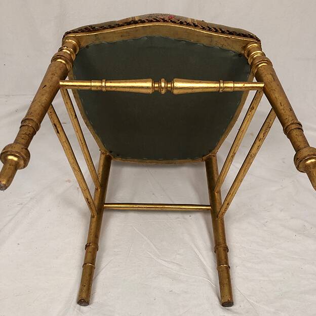 Napoleon III period gilded wood chair
