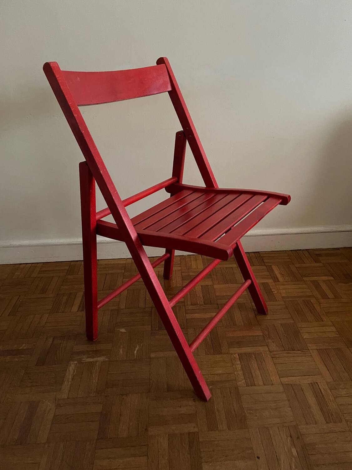 2 Vintage Wooden Folding Chairs