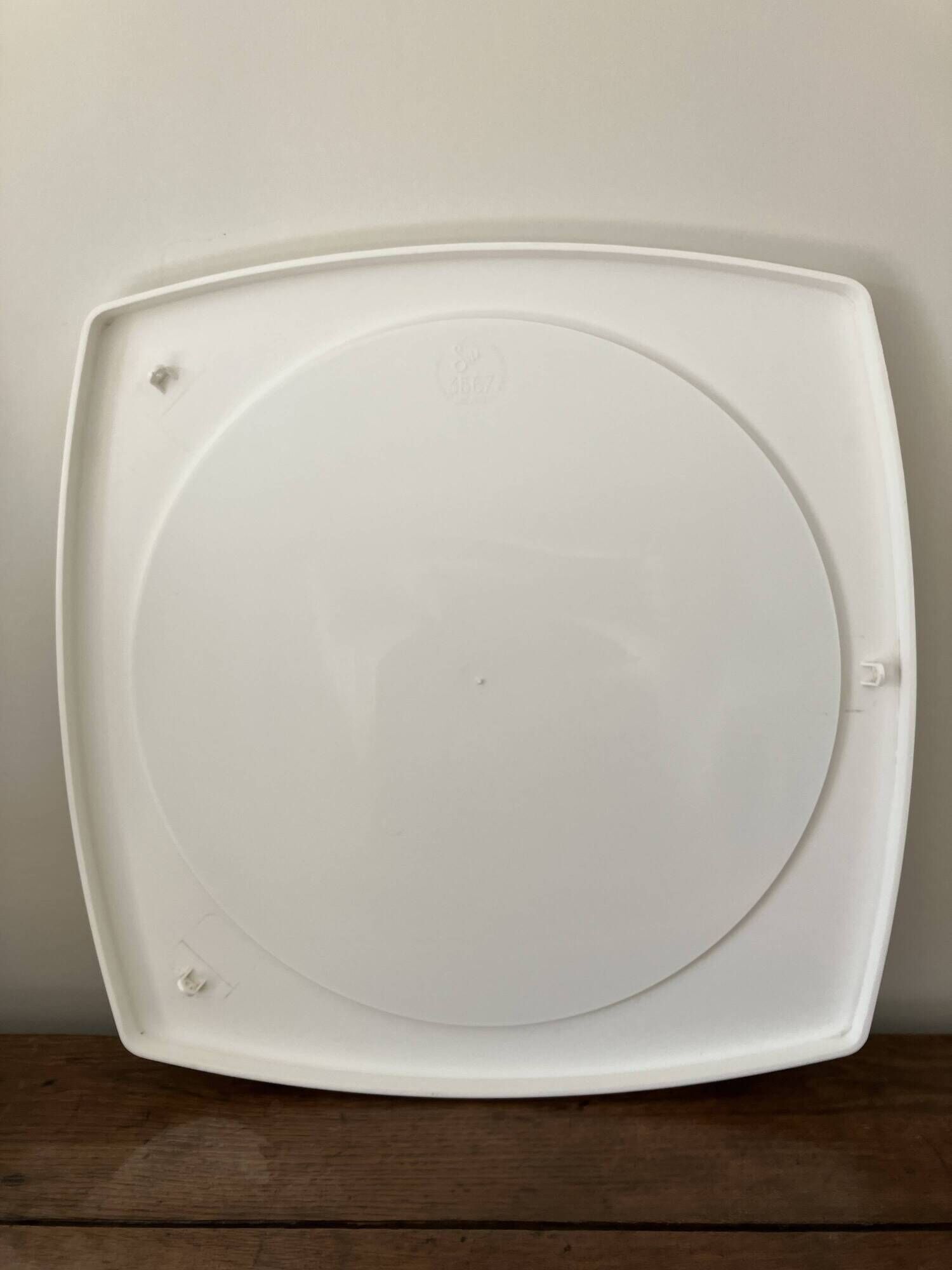 Vintage 70s-Magnificent white square mirror-Syla