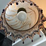 1 chandelier large globe lamp diameter 40cm / H 30 chain glassware Vianne for Suberville