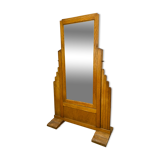 Mirror psyche art deco oak 1930