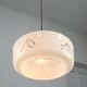 Mid-century Modern Italian Brass and White Glass Pendant Lamp, 1960s