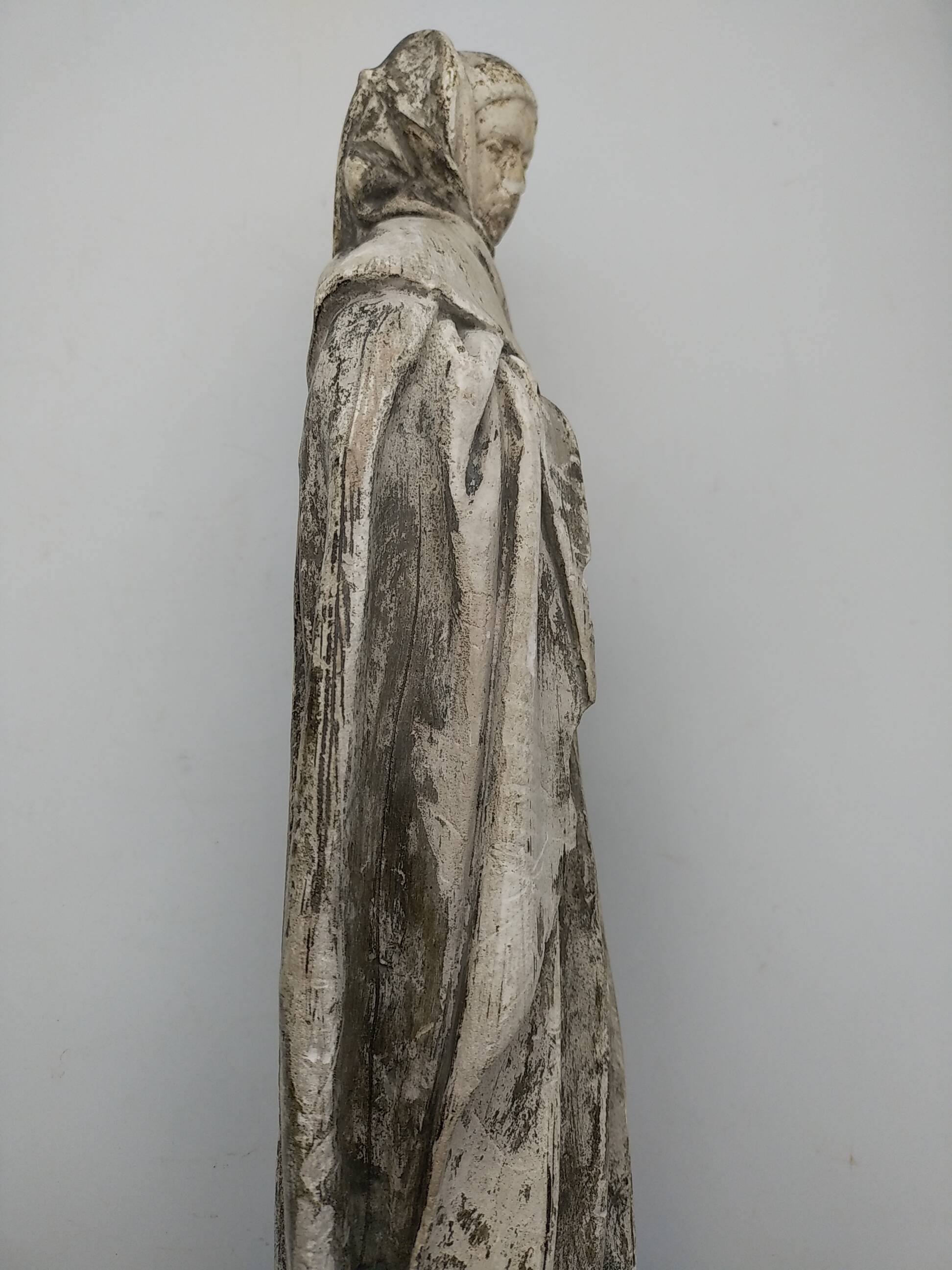 Church statuette. plaster monk. 40 cm.