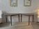 Half-moon tables with original marbled tops, Swedish provincial style Allmoge, 1860s