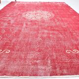 7x10 pale red large turkish rug, 203x310cm