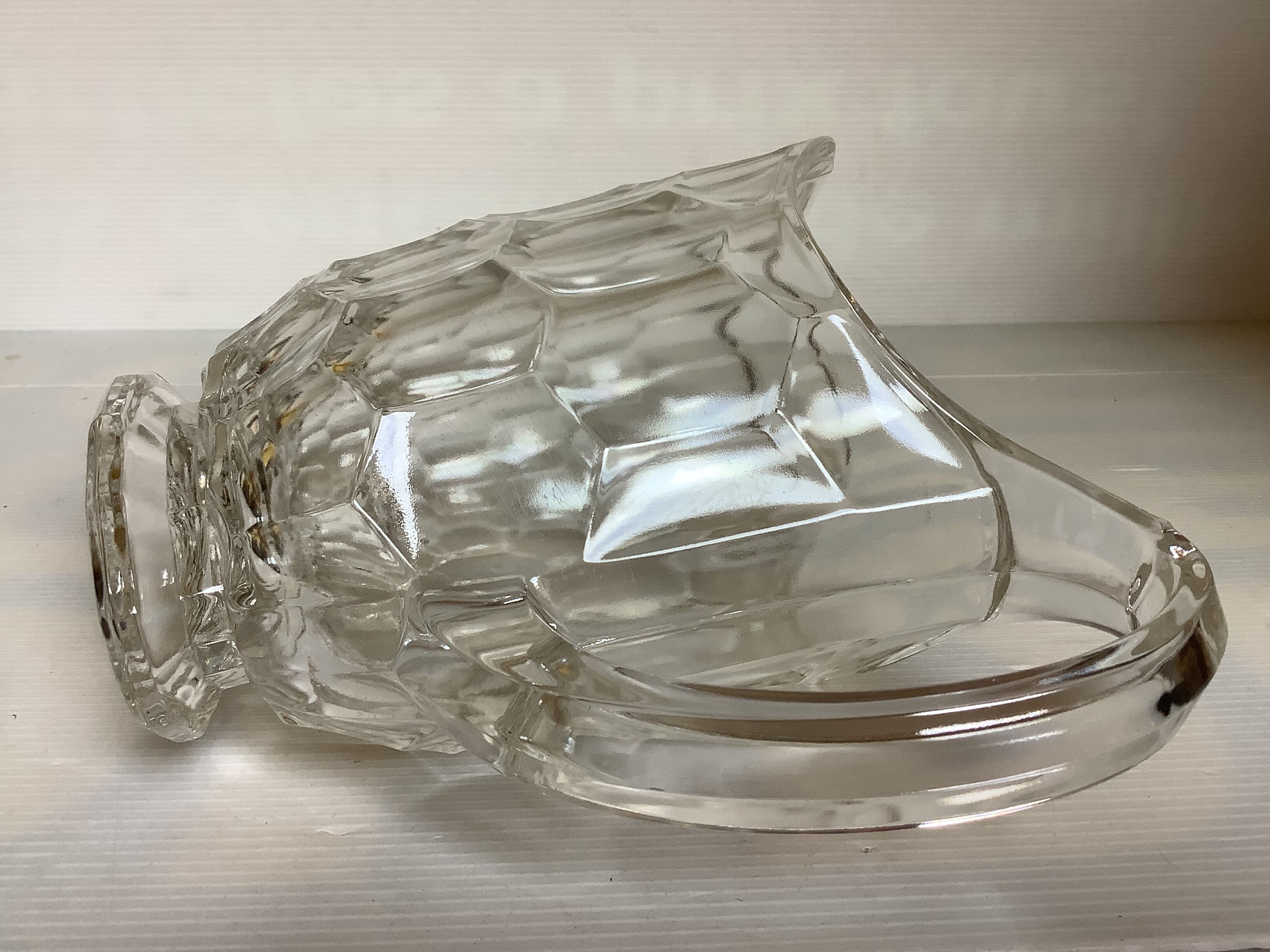 Large oval glass jug