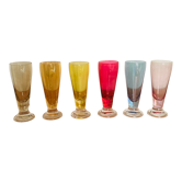 Ensemble de 6 verres colorés Fains