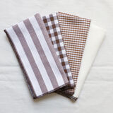 Set of 4 mismatched towels