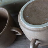 Duo of stoneware cups