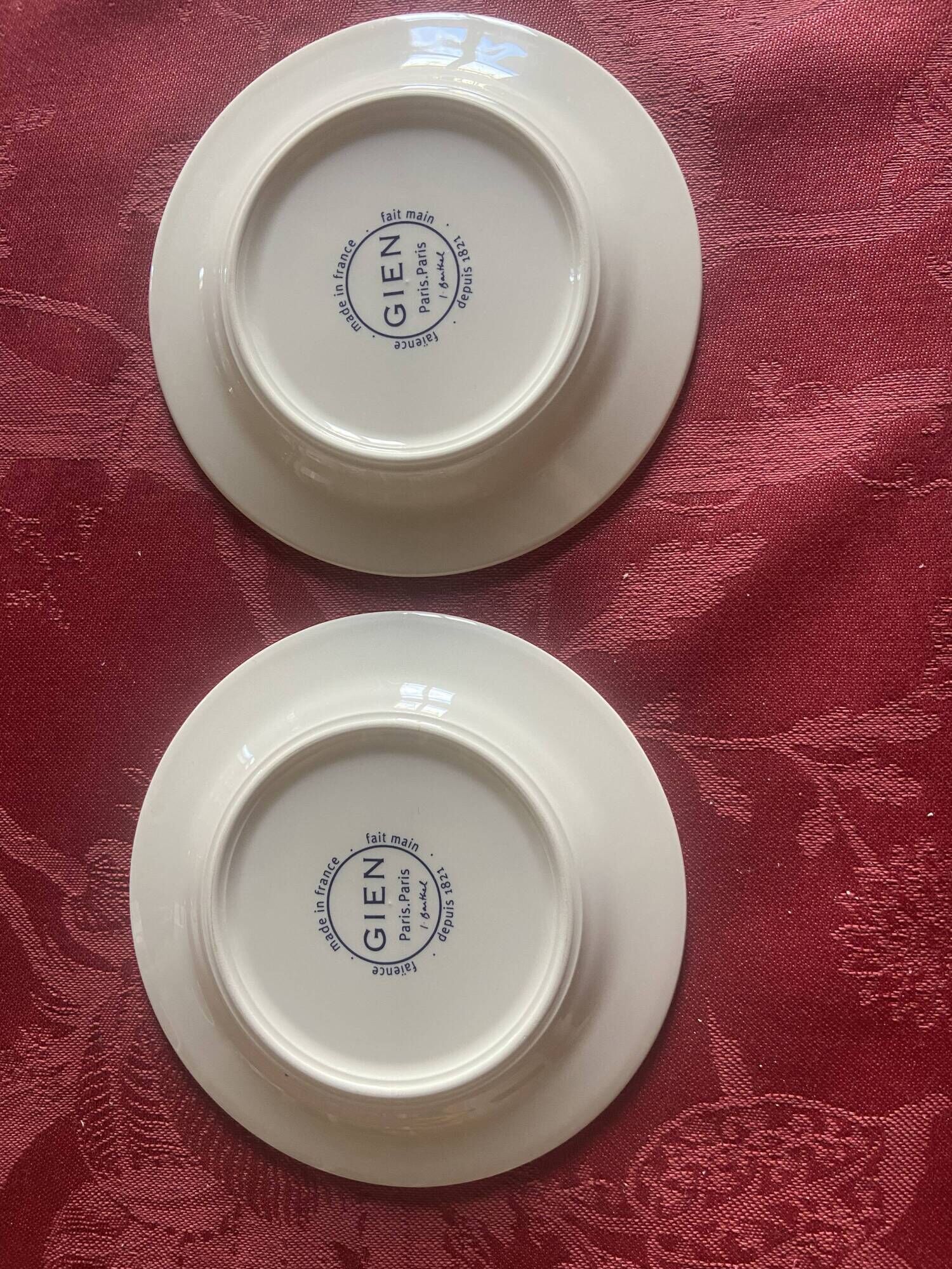 Pair of bread plates Gien