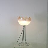 Lamp "space age". glass reflector, metal base. Circa 1970