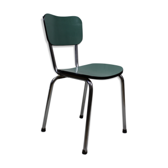 Chaise en formica bleu vert turquoise
