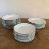 White service part with platinum edging