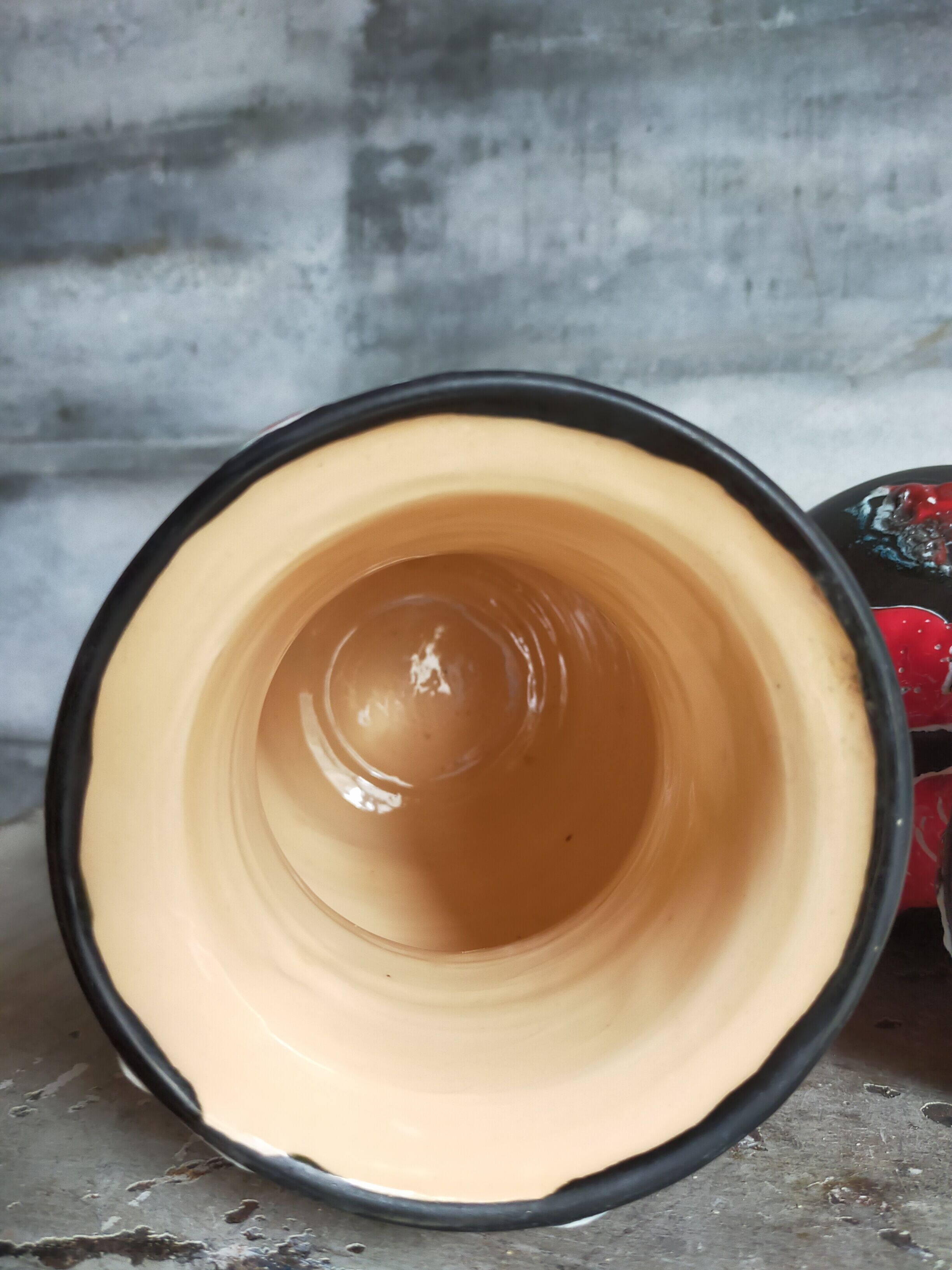 Duo of ceramic vases foams Fat Lava vintages