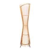Lampe de sol en bambou italienne vintage, années 1960