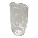 Vase de forme libre en verre lattimo, 1960s