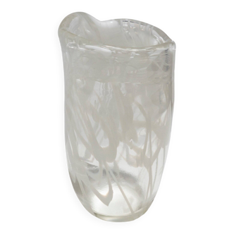 Lattimo free-form glass vase, 1960s