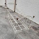 Small 2-tier metal and wooden stand 1960