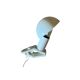 Small mushroom clip lamp Sarlam white plastic vintage night light