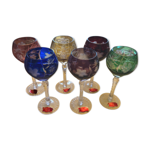 Lot 6 verres en crystal de Lorraine