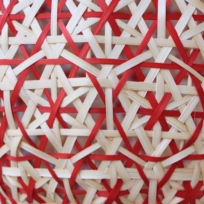 Red Rattan Pendant Light
