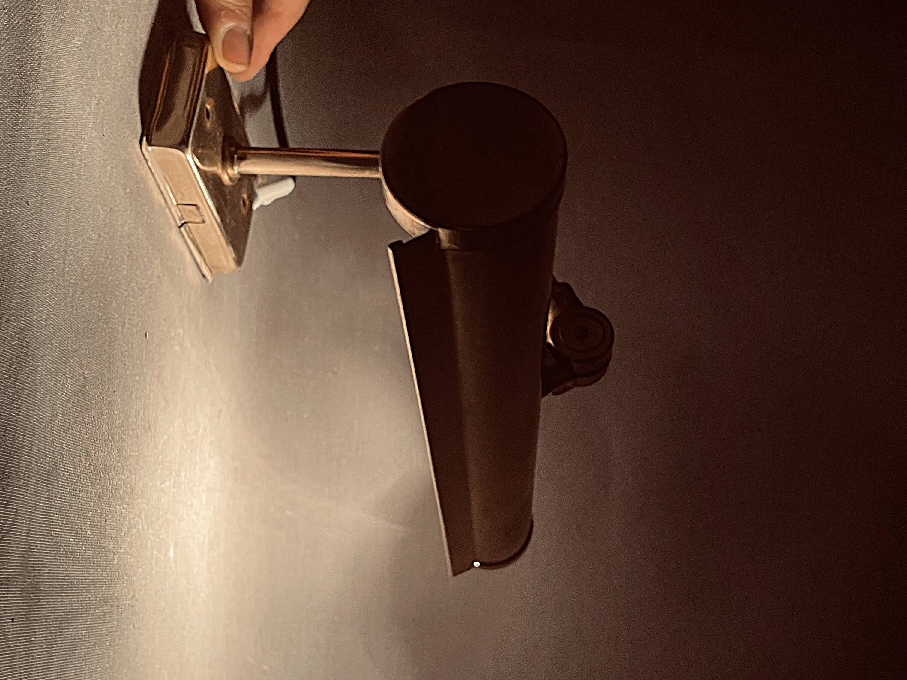 Industrial style aged brass wall art picture light